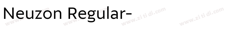 Neuzon Regular字体转换